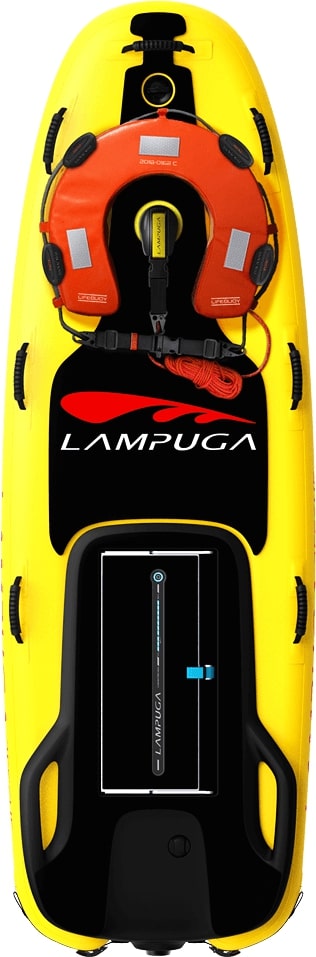 Top view of the Lampuga Rescue with lifebouy